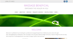 Desktop Screenshot of massagebeneficial.com